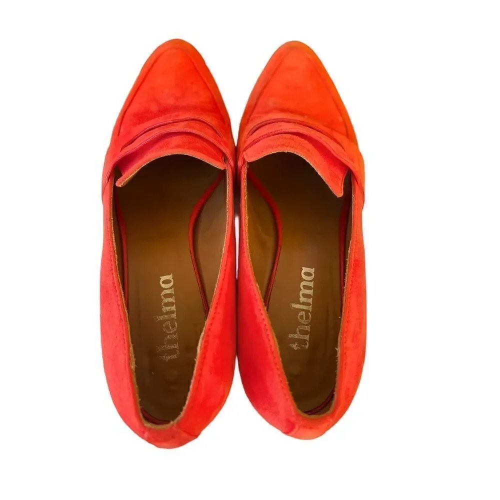 THELMA THE PENNY LOAFER FLAME SIZE 38, USA 7 RETAILS $388